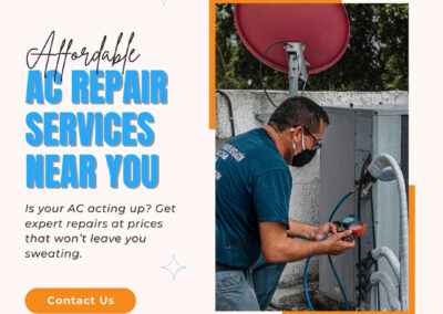 Technician performing affordable AC repairs in Pensacola, FL