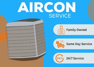 Aircon unit being serviced by A/C Connection LLC technician in Pensacola, FL