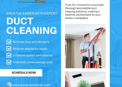 Duct cleaning process by A/C Connection LLC in Pensacola, FL